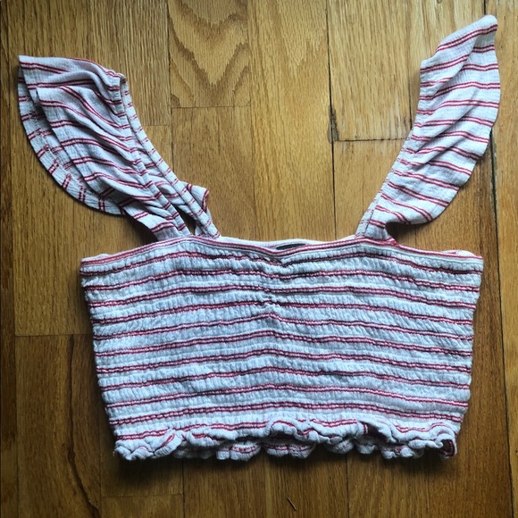Red and white stripped crop top - Picture 2 of 2
